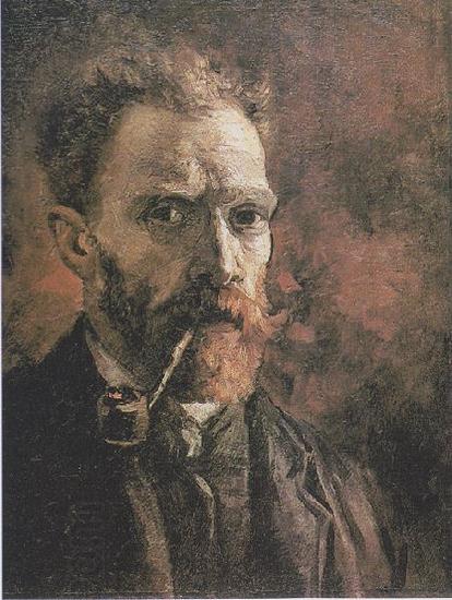 Vincent Van Gogh Self Portrait with pipe China oil painting art